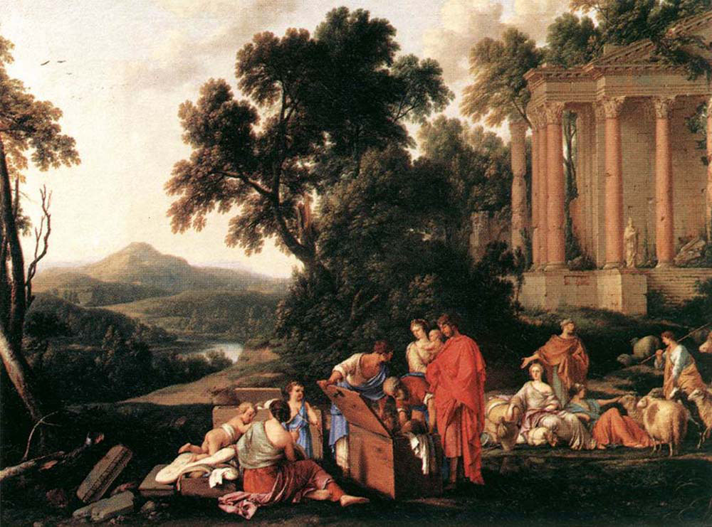 Laban Searching Jacob-s Bagagge for the Stolen Idols